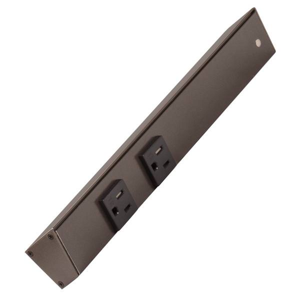 12" 15 amp 120 volt Bronze Under Cabinet Power Strip